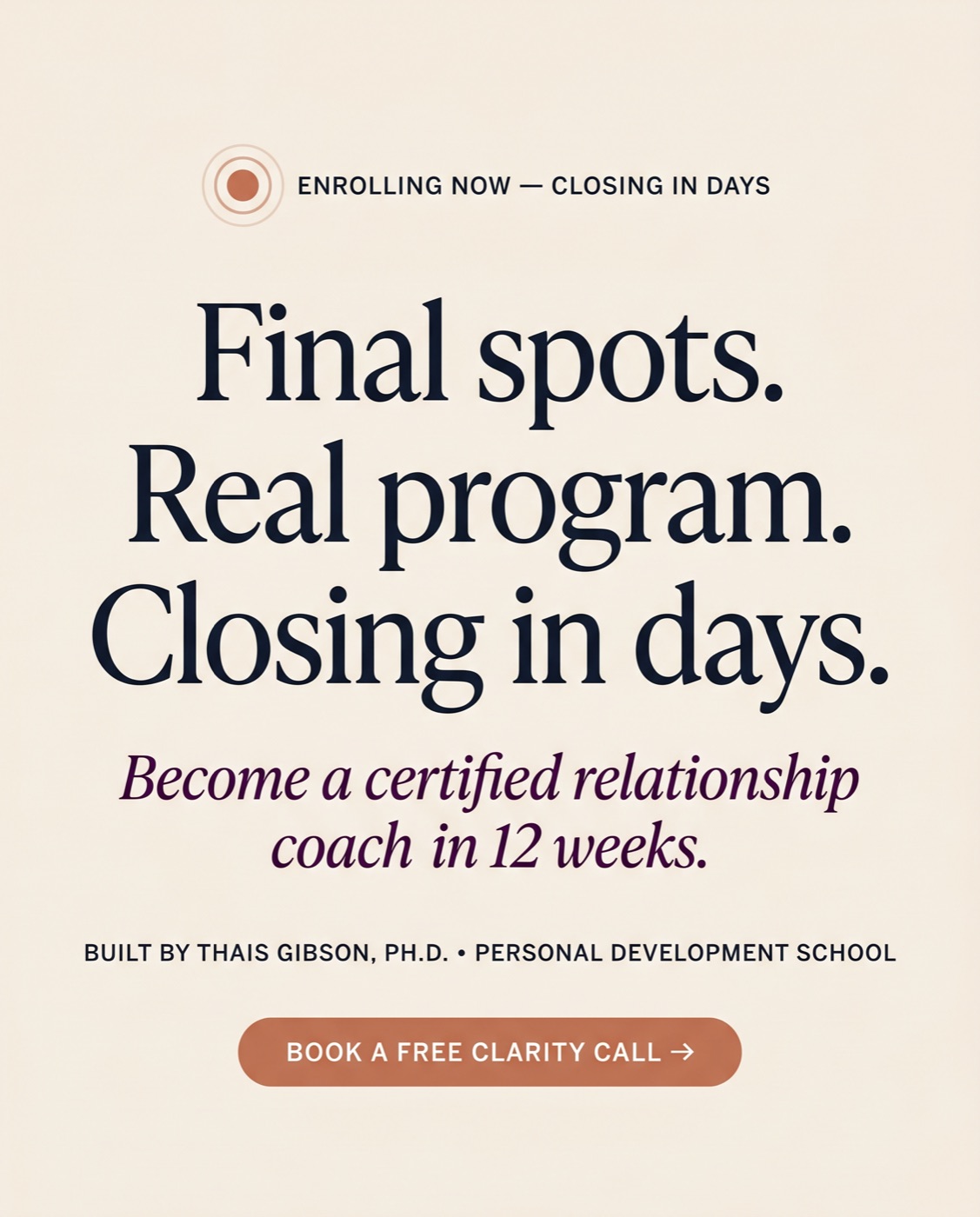 Coach certification ad built with the Asset Engine